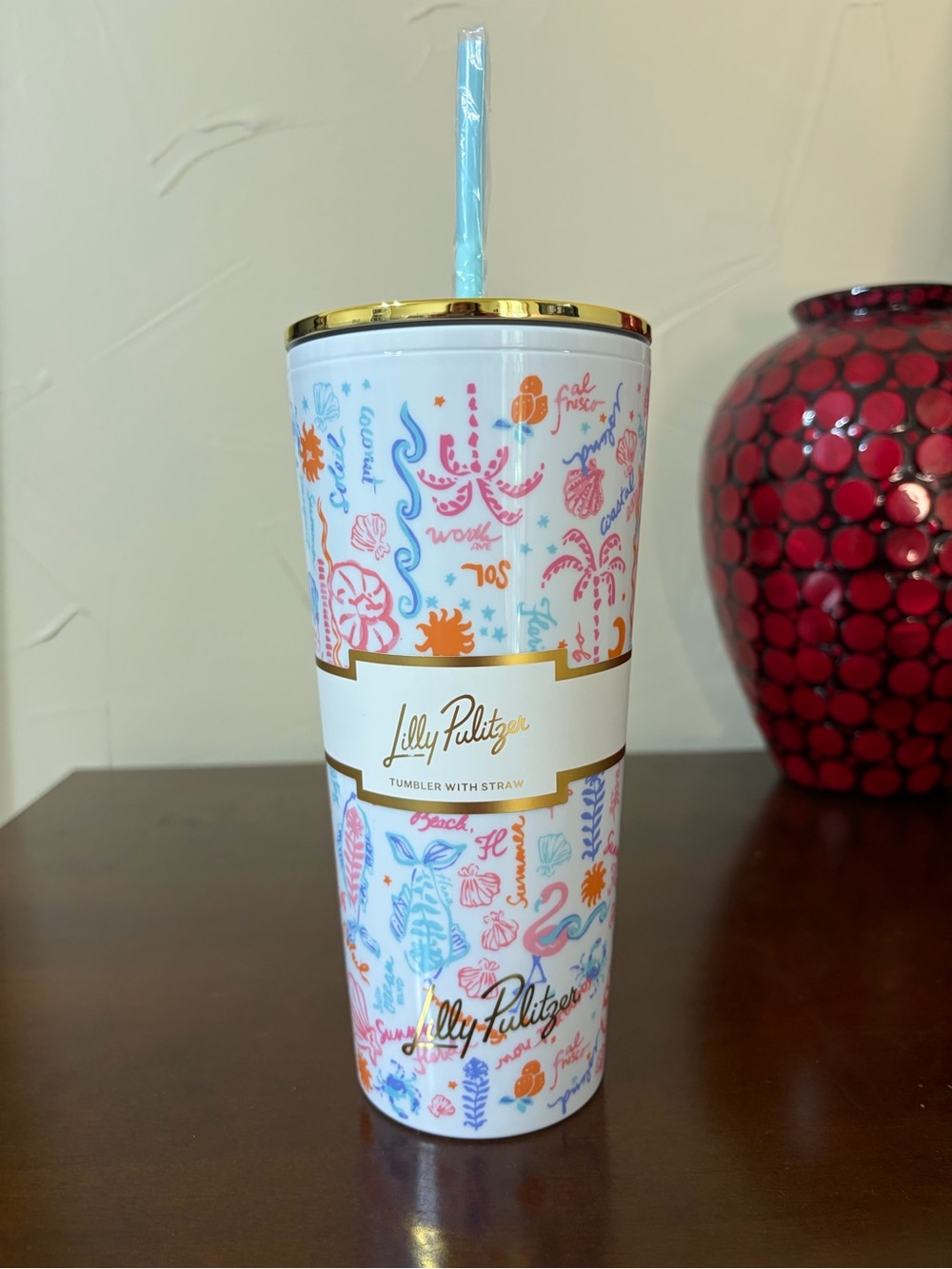 Lilly Pulitzer 24 oz Tumbler with Straw